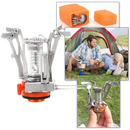 Réchaud de camping Yks a gaz com queimador portátil, ideal para aventuras ao ar livre e atividades de camping.