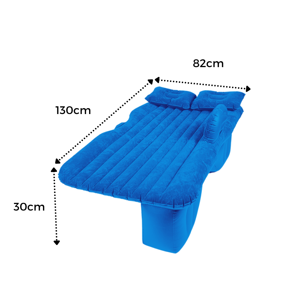 Colchão inflável para assento traseiro de carro, ideal para camping e viagens, marca Nex, exibido na imagem.