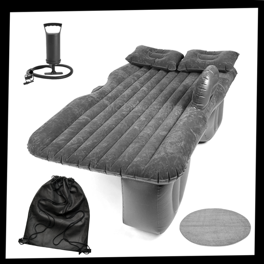 Colchão inflável da Nex para assento traseiro de carro, ideal para camping e viagens, com superfície confortável e compacta