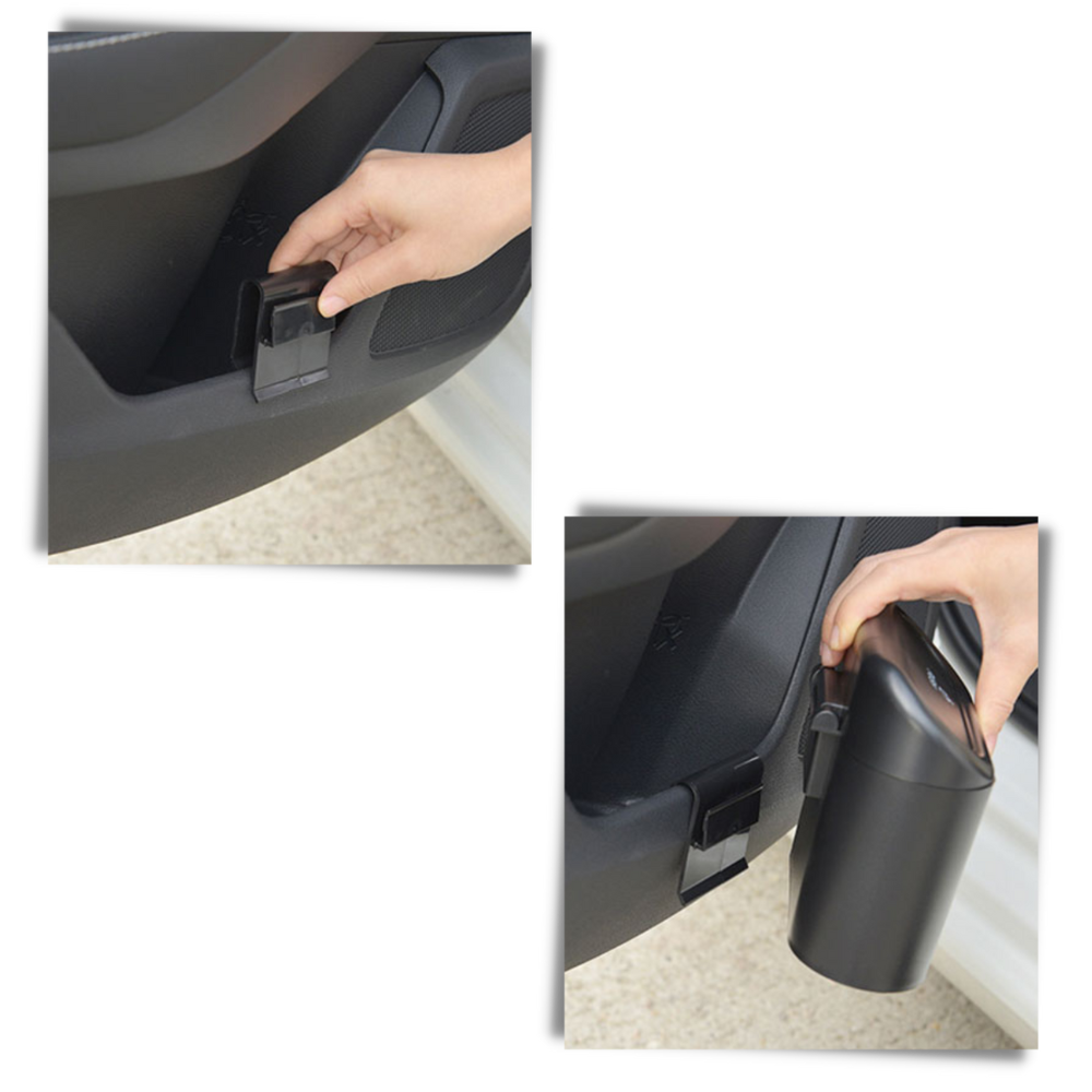 Lixeira para carro Willstar, recipiente de descarte de lixo automotivo, fácil de instalar no interior do veículo.