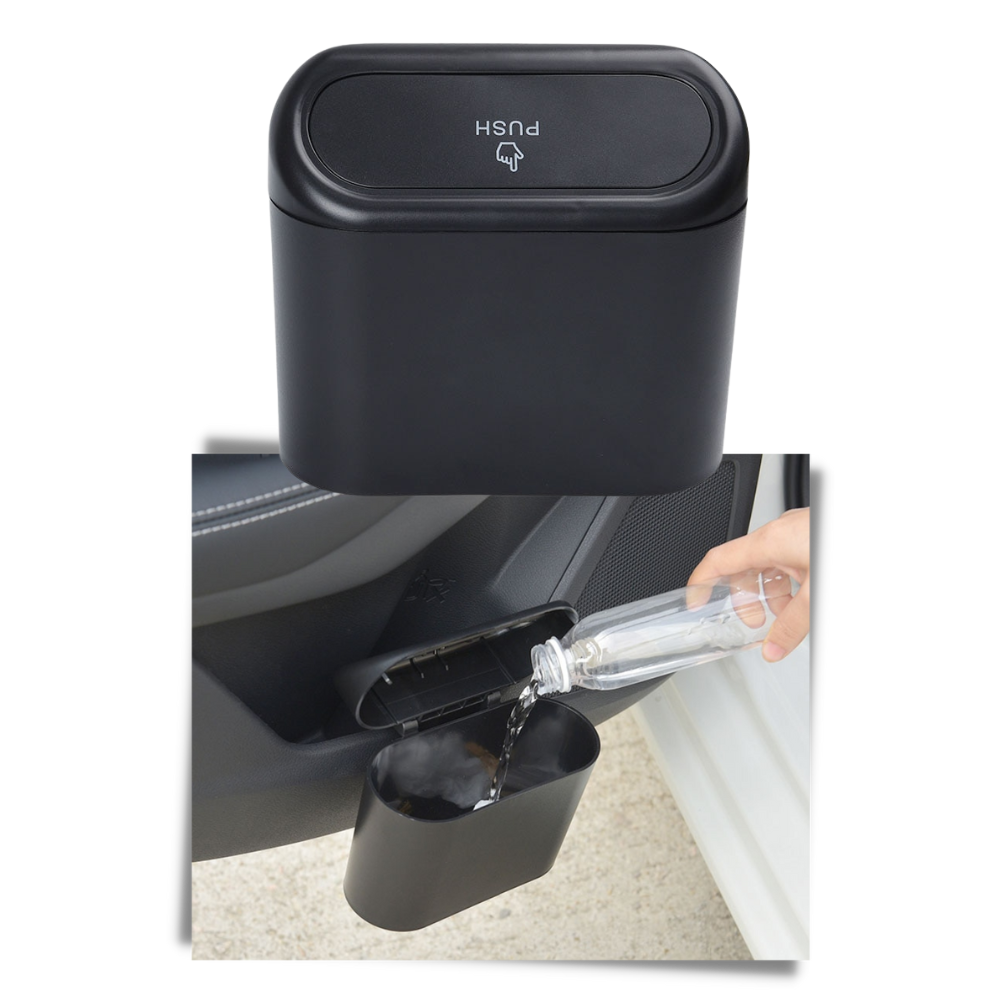 Lixeira impermeável para carro Willstar, recipiente para descarte de lixo automotivo, com design compacto e resistente à água.