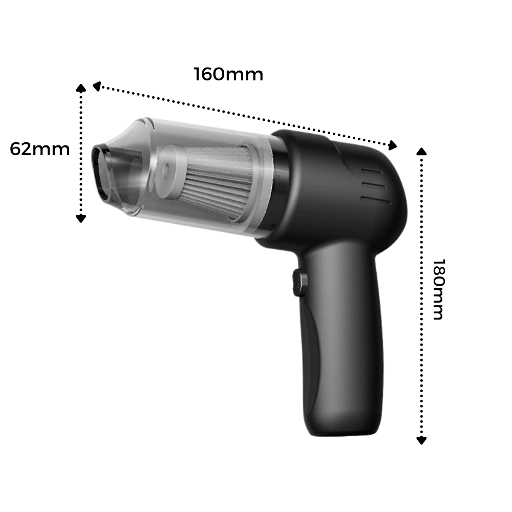 Aspirador de mão sem fio da marca Cbcbtwo, mini aspirador portátil para limpeza de superfícies e ambientes pequenos.