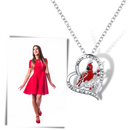 Colar Ottwn com pingente de coração em formato de cardeal, joia delicada e elegante para usar no pescoço.