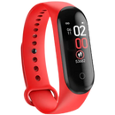 Pulseira de monitoramento de forma e sono Lallcas, com visor vermelho, para treino e fitness.