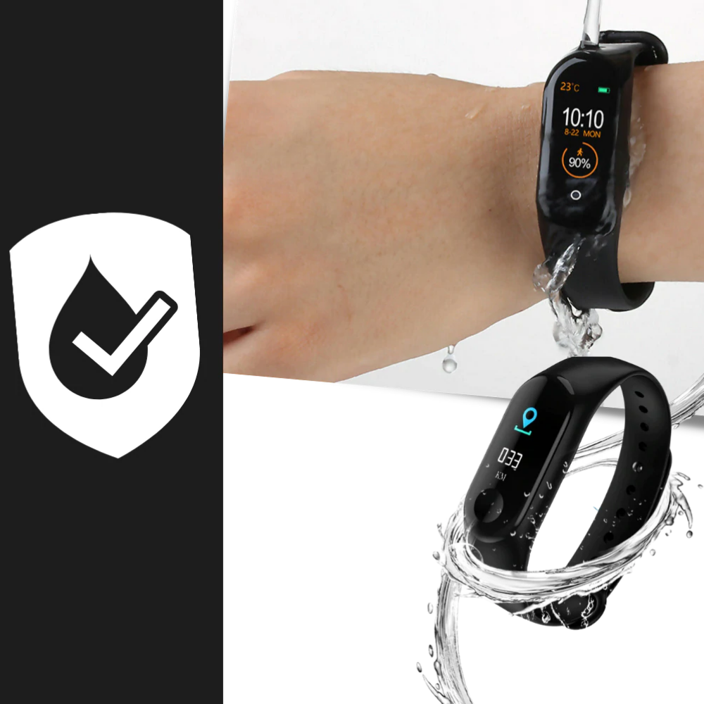 Pulseira fitness Lallcas com monitor de sono e atividade física, resistente à água e ideal para treinos e acompanhamento de saúde