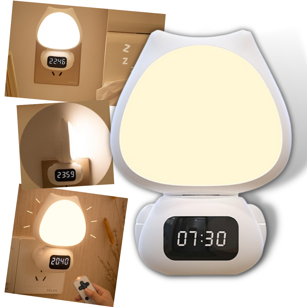 Lâmpada de cabeceira com controle remoto da marca Munchen, com luz suave e design moderno.