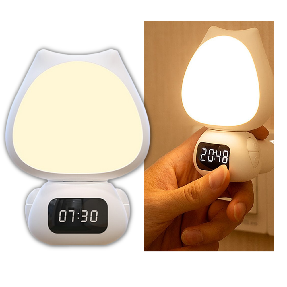 Lâmpada de cabeceira portátil da marca Munchen com controle remoto, iluminação suave e design moderno para quartos.