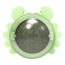 Brinquedo bola de hortelã rotativa para gatos, acessório para diversão, marca Linfan, com cor verde vibrante e detalhes em plástico