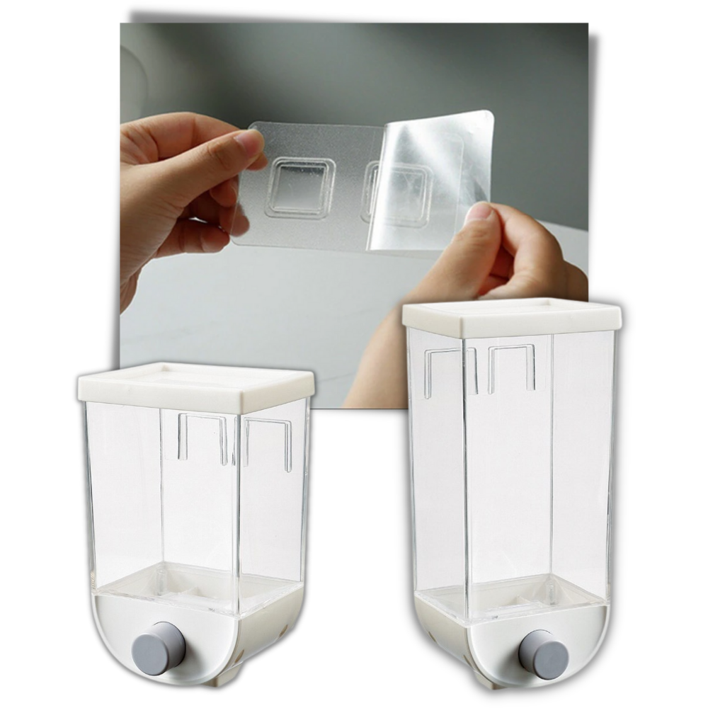 Distributeur mural de cereais Romacci, utensílio de cozinha para armazenamento fácil e prático de alimentos secos.