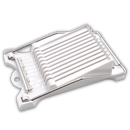 Foeses cutter de alimentos branco, utensílio de cozinha para fatiar queijos e alimentos com lâmina afiada.