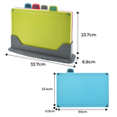 Conjunto de 4 tábuas de corte Casewin com suporte, utensílios de cozinha para preparar alimentos com praticidade e organização
