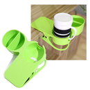 Suporte de porta-gobelete duplo da Dynwave com clipes de fixação, ideal para segurar copos na cozinha ou ao ar livre.