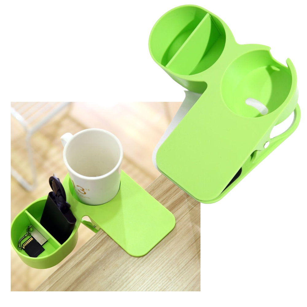 Suporte de copo duplo Dynwave com clipe, utensílio de cozinha para segurar copos de forma prática e segura.