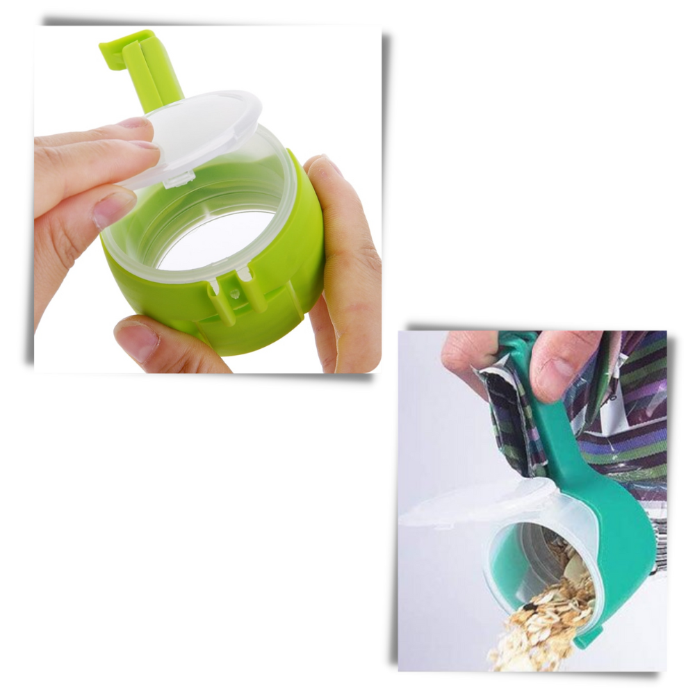 Clips para saco de alimentos com tampa Zavarea, pacote com 2 unidades, acessórios de armazenamento alimentar.