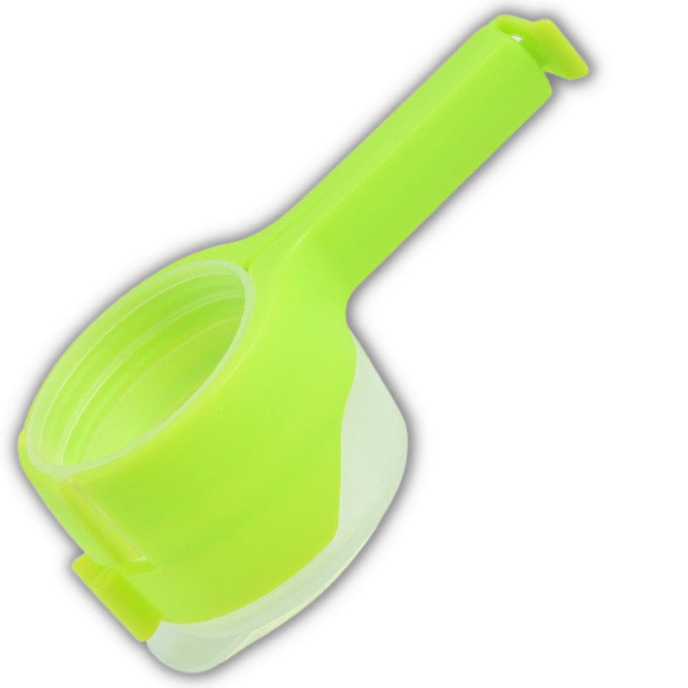 Clips para sacos alimentares com tampas Zavarea, pacote com 2, em verde, acessórios para armazenamento de alimentos.