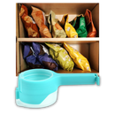 Conjunto de 2 clipes para saco de alimentos Zavarea com tampas, acessórios de armazenamento para manter alimentos frescos.