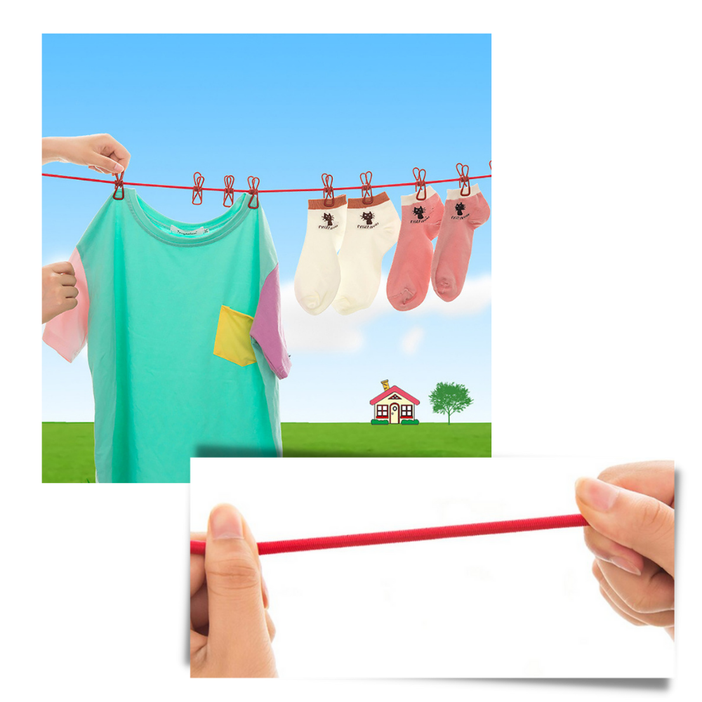 Corda de roupa de camping extensível Sodial de 4m, ideal para lavagem ao ar livre e secagem de roupas em atividades ao ar livre