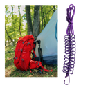 Varal de camping extensível de 4m da Sodial, leve e portátil, ideal para secar roupas ao ar livre durante acampamentos.
