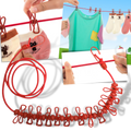 Varal de camping extensível Sodial de 4m, com cabos de roupa para secar roupas ao ar livre ao ar livre