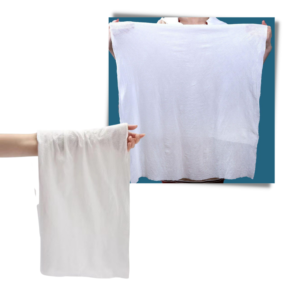 Toalha de viagem grande descartável Rdeuod para limpeza doméstica, tecido macio e absorvente, ideal para uso portátil.