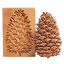 Forma de madeira para biscoitos com formato de pinha, utensílio de cozinha e confeitaria da marca Eastjing.