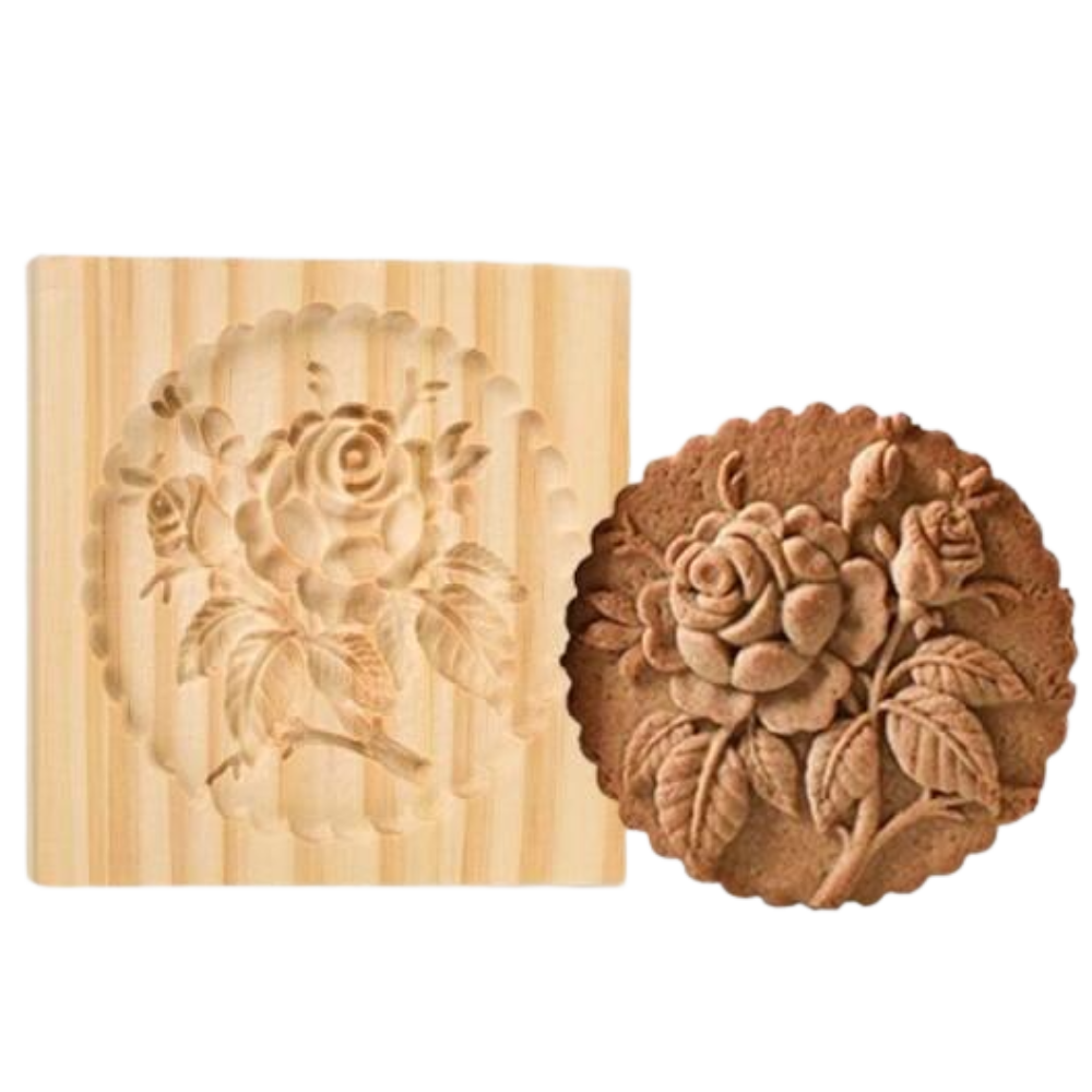 Moule de silicone Eastjing para biscoitos em forma de rosa, material de cozinha para confeitaria e decoração de doces.