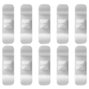 Conjunto de 10 organizadores de cabos Kaboer para gestão de cabos, em material branco, ideal para organizar fios e cabos.