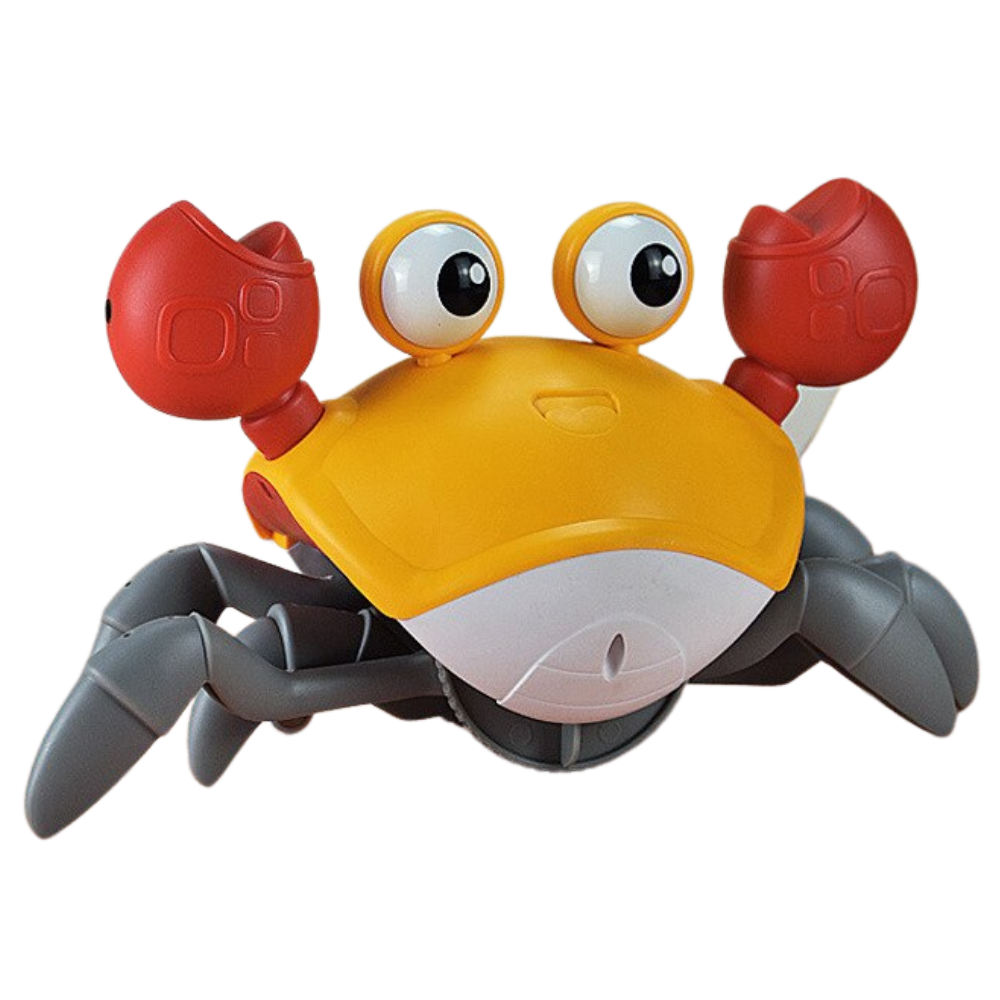 Brinquedo de borboleta com deteitor de movimento da marca Mountdog, em amarelo, com detalhes coloridos e aspecto divertido para crianças