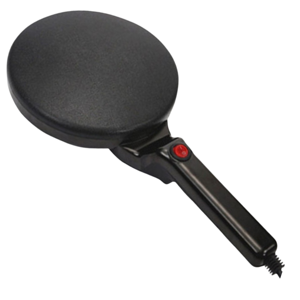 Panela elétrica de crepes antiaderente Nutrichef, superfície de cozimento preta, ideal para preparar crepes e pratos de pâtisserie