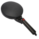 Panela elétrica de crepes antiaderente Nutrichef, superfície de cozimento preta, ideal para preparar crepes e pratos de pâtisserie