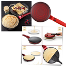 Crepeira elétrica antiaderente Nutrichef, superfície dourada e lisa, pronta para cozinhar crepes de forma rápida e fácil