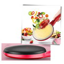 Crepeira elétrica antiaderente Nutrichef para preparo de panquecas e doces, com superfície lisa e controle de temperatura.