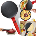 Crepeira elétrica antiaderente Nutrichef para preparo de crepes e massas, superfície uniforme e controle de temperatura.