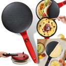 Crepeira elétrica antiaderente Nutrichef para preparo de crepes e massas, superfície uniforme e controle de temperatura.