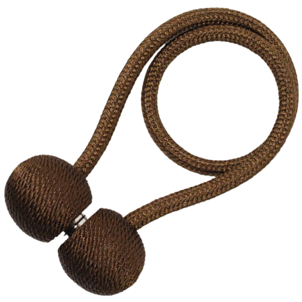 Conjunto de 2 ganchos magnéticos para cortinas Aetomce, acessórios para tratamento de janelas na cor marrom escuro.