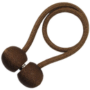 Conjunto de 2 ganchos magnéticos para cortinas Aetomce, acessórios para tratamento de janelas na cor marrom escuro.