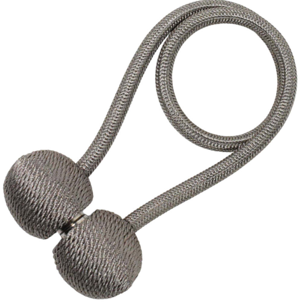 Conjunto de 2 ganchos magnéticos para cortinas Aetomce em cinza escuro, acessórios para tratamento de janelas.