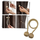 Conjunto de 2 ganchos magnéticos para cortinas da Aetomce, acessórios fáceis de instalar para tratamento de janelas.