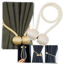 Par de presilhas magnéticas para cortinas Aetomce, acessórios para tratamento de janelas, em destaque na imagem.