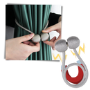 Conjunto de 2 presilhas magnéticas para cortinas Aetomce, acessórios para tratamento de janelas, visíveis na imagem.