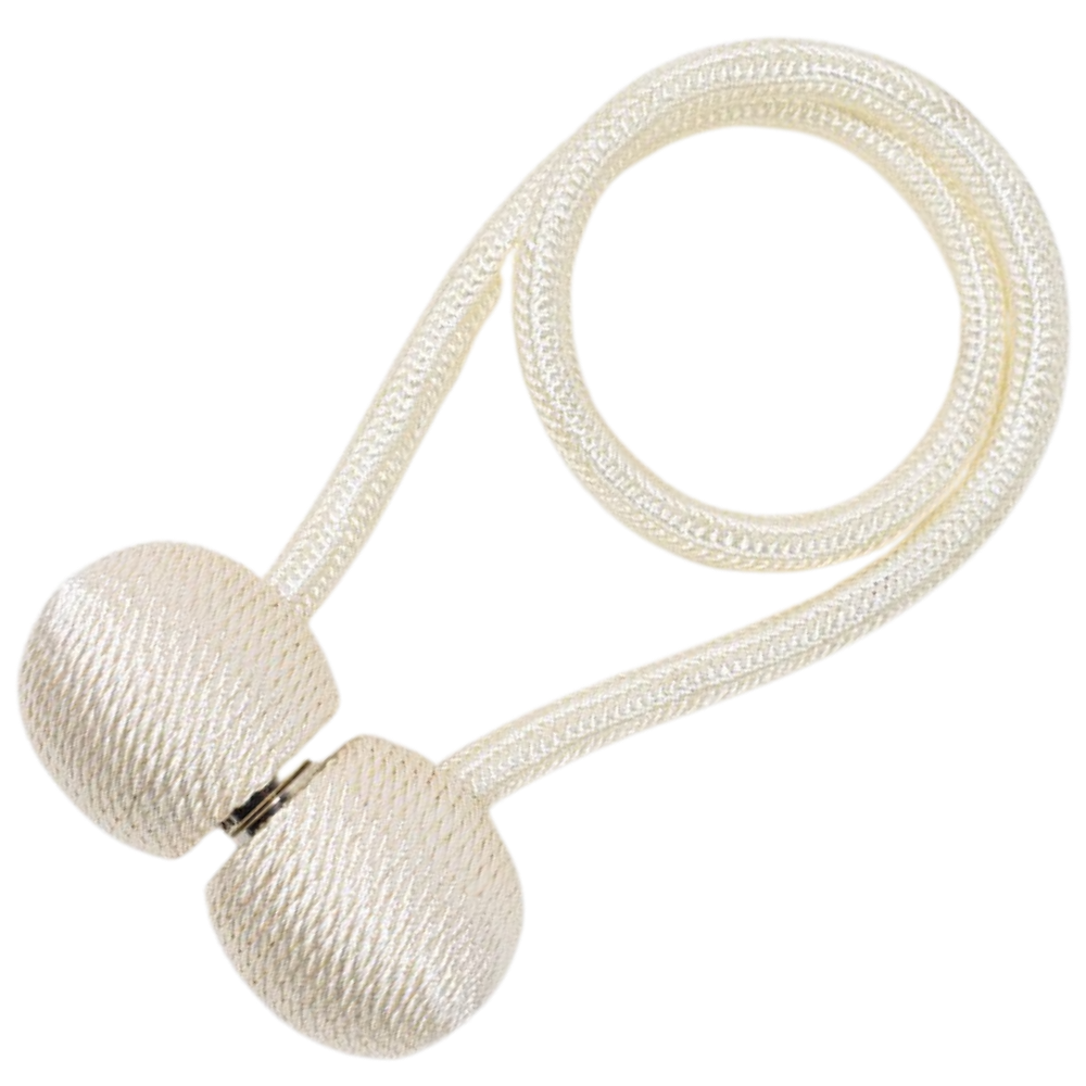 Par de presilhas magnéticas brancas para cortinas, acessórios para tratamento de janelas, marca Aetomce.