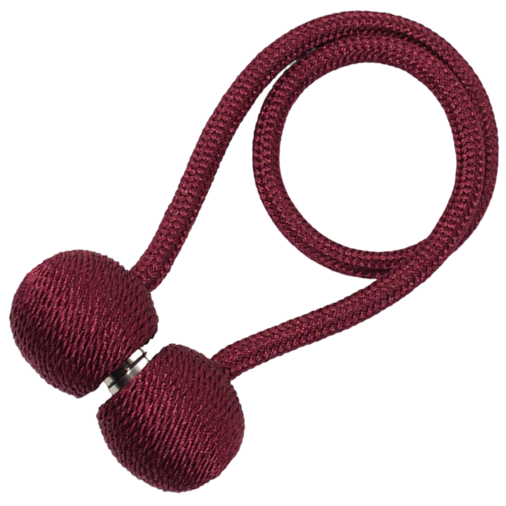 Conjunto de 2 presilhas magnéticas para cortinas da Aetomce, acessórios para tratamento de janelas, em cor vinho.
