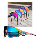 Óculos de sol polarizados para ciclismo, armação leve e lentes espelhadas, ideal para proteção e estilo ao pedalar