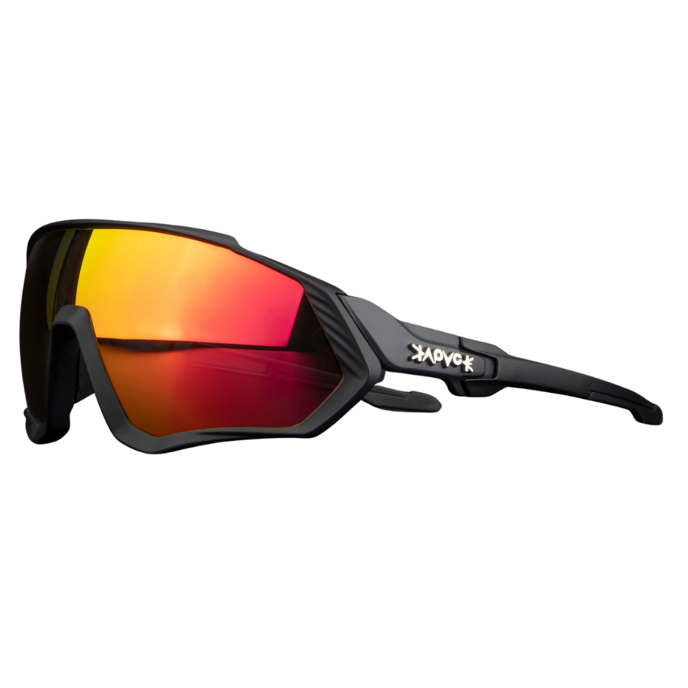 Óculos de sol polarizados para ciclismo da marca genérica, com armação leve e lentes escuras em imagem frontal.