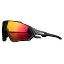 Óculos de sol polarizados para ciclismo da marca genérica, com armação leve e lentes escuras em imagem frontal.