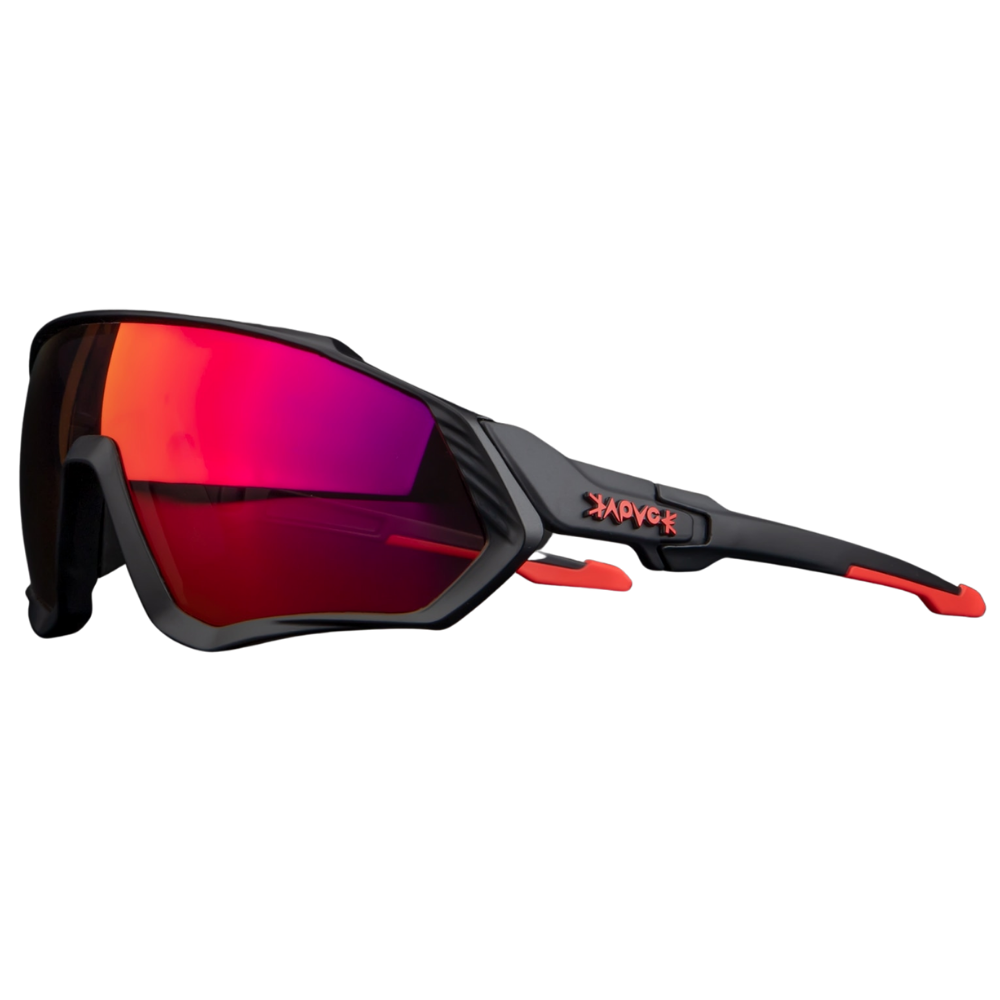 Óculos de sol polarizados para ciclismo da marca genérica, com armação leve e lentes espelhadas para proteção solar.
