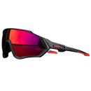 Óculos de sol polarizados para ciclismo da marca genérica, com armação leve e lentes espelhadas para proteção solar.