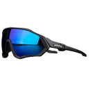 Óculos de sol polarizados para ciclismo da marca Genérico, com lentes espelhadas e armação leve para proteção e conforto ao pedalar.