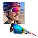 Óculos de sol polarizados para ciclismo, proteção ocular eficiente, armação resistente e lentes de alta qualidade.