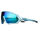 Óculos de sol polarizados para ciclismo da marca genérica, com armação leve e lentes escuras para proteção solar.
